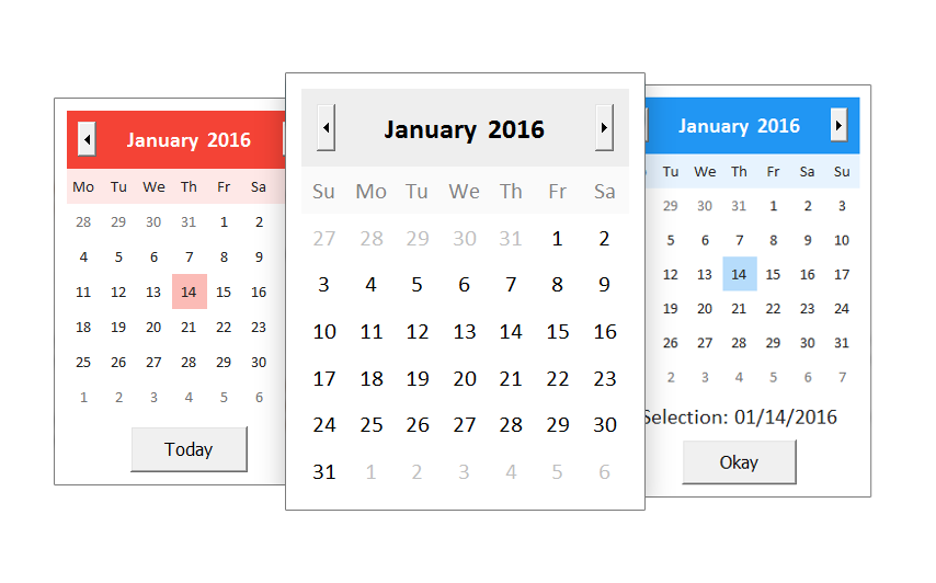 free date time picker for excel