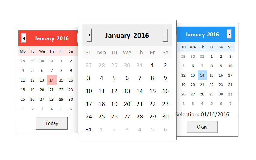 date picker excel 2007 free download